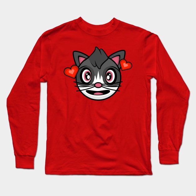 Lovestruck Cat Amanda Long Sleeve T-Shirt by MOULE